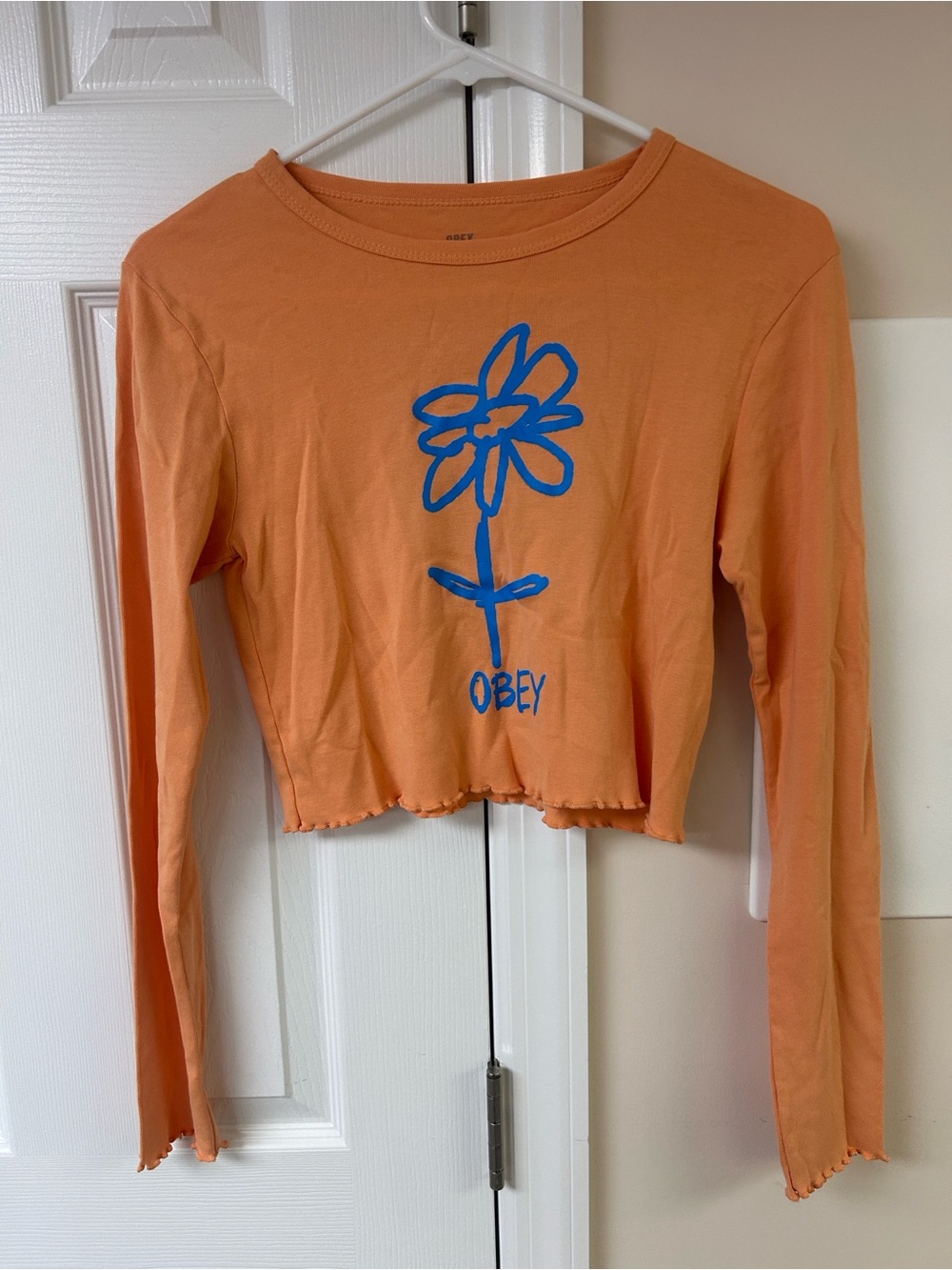 Obey long-sleeve crop top